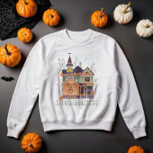 Halloween Spuk House White Sweatshirt