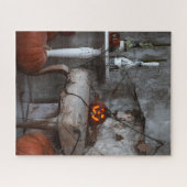 Halloween Spuk House Wohngestaltung Pumpkins Puzzle (Horizontal)