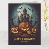 Halloween-Spuk Karte (Gelbe Blume)