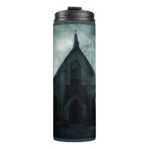 Halloween - Spuk Kirche 1 Thermosbecher