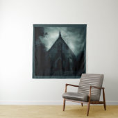 Halloween - Spuk Kirche 1 Wandteppich (Beispiel)
