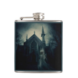 Halloween - Spuk Kirche 2 Flachmann