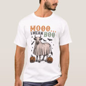 Halloween Spuk Landtiere Kuh T-Shirt (Vorderseite)