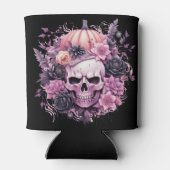 Halloween - Spuk rosa Skull Dosenkühler (Rückseite)