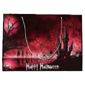 Halloween Spuk Schloss Große Geschenktüte (Rückseite)