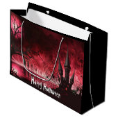 Halloween Spuk Schloss Große Geschenktüte (Vorderseite Schrägansicht)