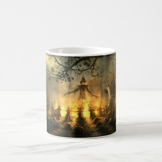 Halloween Spuk Spooky Scarecrow-Treffen Kaffeetasse (Mittel)