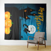 Halloween-Spuk Szene | Benutzerdefinierter Hinterg Wandteppich (Beispiel (Horizontal))