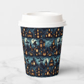 Halloween-Spuk Szene Pappbecher (Rückseite)