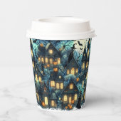 Halloween-Spuk Szene Pappbecher (Rückseite)