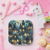 Halloween-Spuk Szene Pappteller (Party)