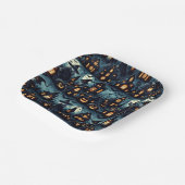 Halloween-Spuk Szene Pappteller (Gewinkelt)