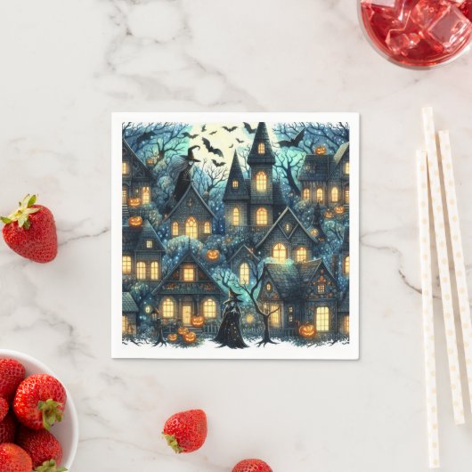 Halloween-Spuk Szene Serviette (Beispiel)