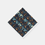 Halloween-Spuk Szene Serviette (Ecke)