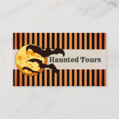 Halloween Spuk Tours Orange Black Visitenkarte (Vorderseite)