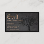 Halloween Spuk Tree Business Card Visitenkarte (Vorderseite)