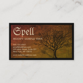Halloween Spuk Tree Business Card Visitenkarte