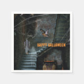 Halloween, Spuk Treppe Serviette (Vorderseite)