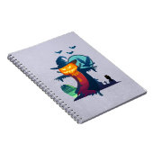 Halloween Spuk Vogelscheuche mit Fledermäusen und Notizblock (Rechte Seite)