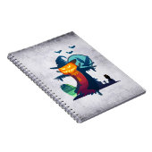 Halloween Spuk Vogelscheuche mit Fledermäusen und  Notizblock (Rechte Seite)