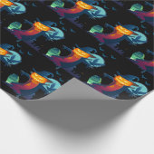 Halloween-Spuk Vogelscheuche mit Fledermauskeule Geschenkpapier (Ecke)