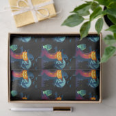 Halloween-Spuk Vogelscheuche mit Fledermauskeule Seidenpapier (Geschenk)