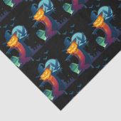 Halloween-Spuk Vogelscheuche mit Fledermauskeule Seidenpapier (Detail)