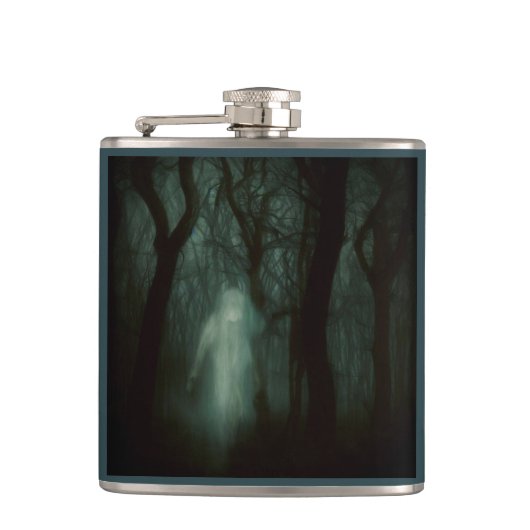 Halloween - Spuk Wald 1 Flachmann (Vorderseite)