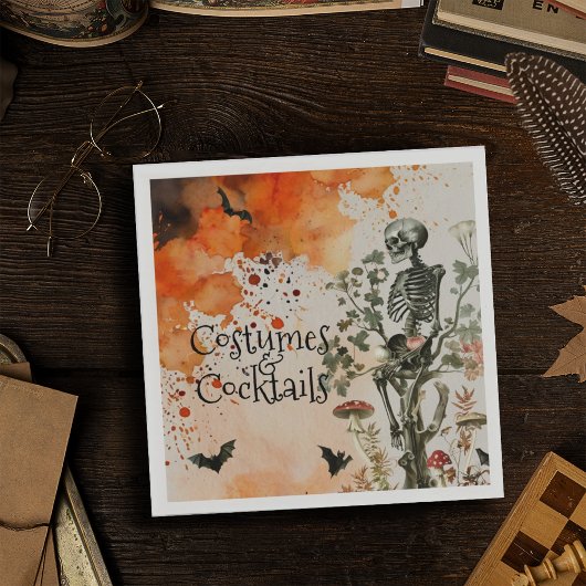 Halloween Spuk Waldkostüme und Cocktail Serviette