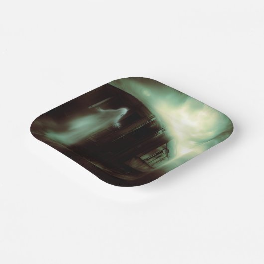 Halloween - Spuk Zug 1 Pappteller (Gewinkelt)