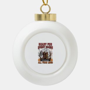 Halloween Spukhaus bereit für das gruselige Saison Keramik Kugel-Ornament
