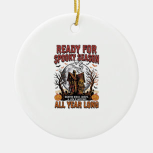Halloween Spukhaus bereit für das gruselige Saison Keramik Ornament