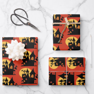 Halloween Spukhaus Geschenkpapier Set