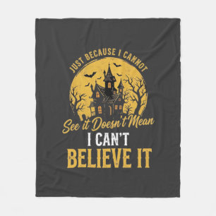 Halloween Spukhaus Glaube es Design_1 Fleecedecke