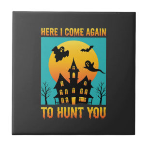 Halloween Spukhaus hängt mit meinen Hexen Fliese