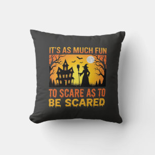 Halloween Spukhaus Hexe Erschreck Zitat Kissen