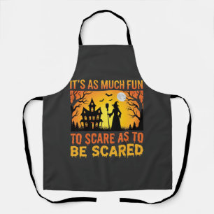 Halloween Spukhaus Hexe Erschreck Zitat Schürze