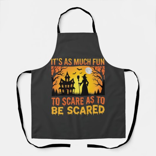 Halloween Spukhaus Hexe Erschreck Zitat Schürze (Vorderseite)