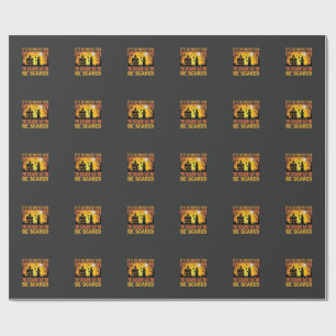 Halloween Spukhaus Hexe Erschrecken Zitat Geschenkpapier