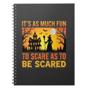 Halloween Spukhaus Hexe Erschrecken Zitat Notizblock
