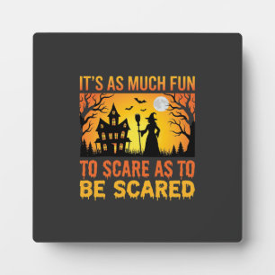 Halloween Spukhaus Hexe Erschreckungszitat Fotoplatte