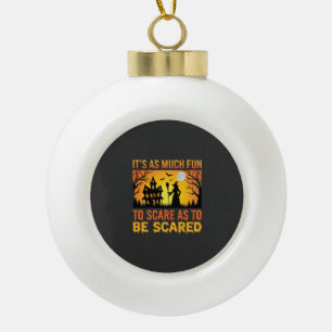 Halloween Spukhaus Hexe Erschreckungszitat Keramik Kugel-Ornament