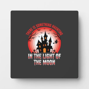 Halloween Spukhaus Mondlicht Hexe Fotoplatte