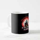 Halloween Spukhaus Mondlicht Hexe Kaffeetasse (Vorderseite Links)