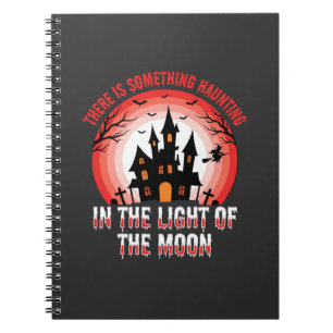 Halloween Spukhaus Mondlicht Hexe Notizblock