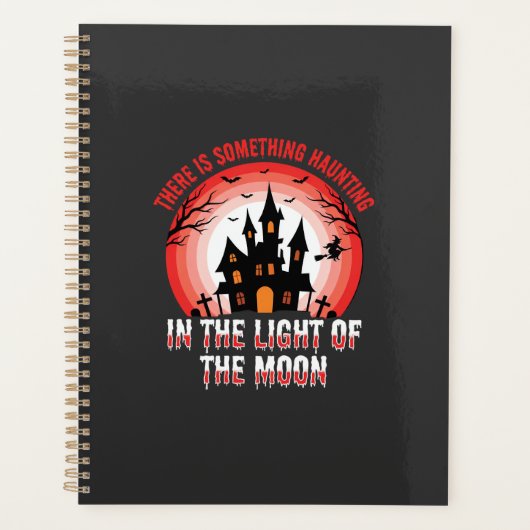 Halloween Spukhaus Mondlicht Hexe Planer (Vorderseite)