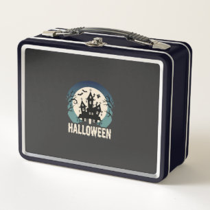 Halloween Spukhaus Mondlicht Vektor Metall Brotdose