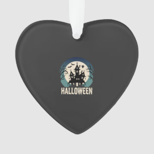 Halloween Spukhaus Mondlicht Vektor Ornament