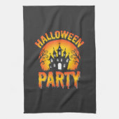 Halloween Spukhaus-Party-Vektor Geschirrtuch (Vertikal)