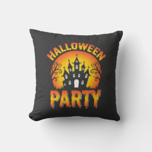 Halloween Spukhaus-Party-Vektor Kissen